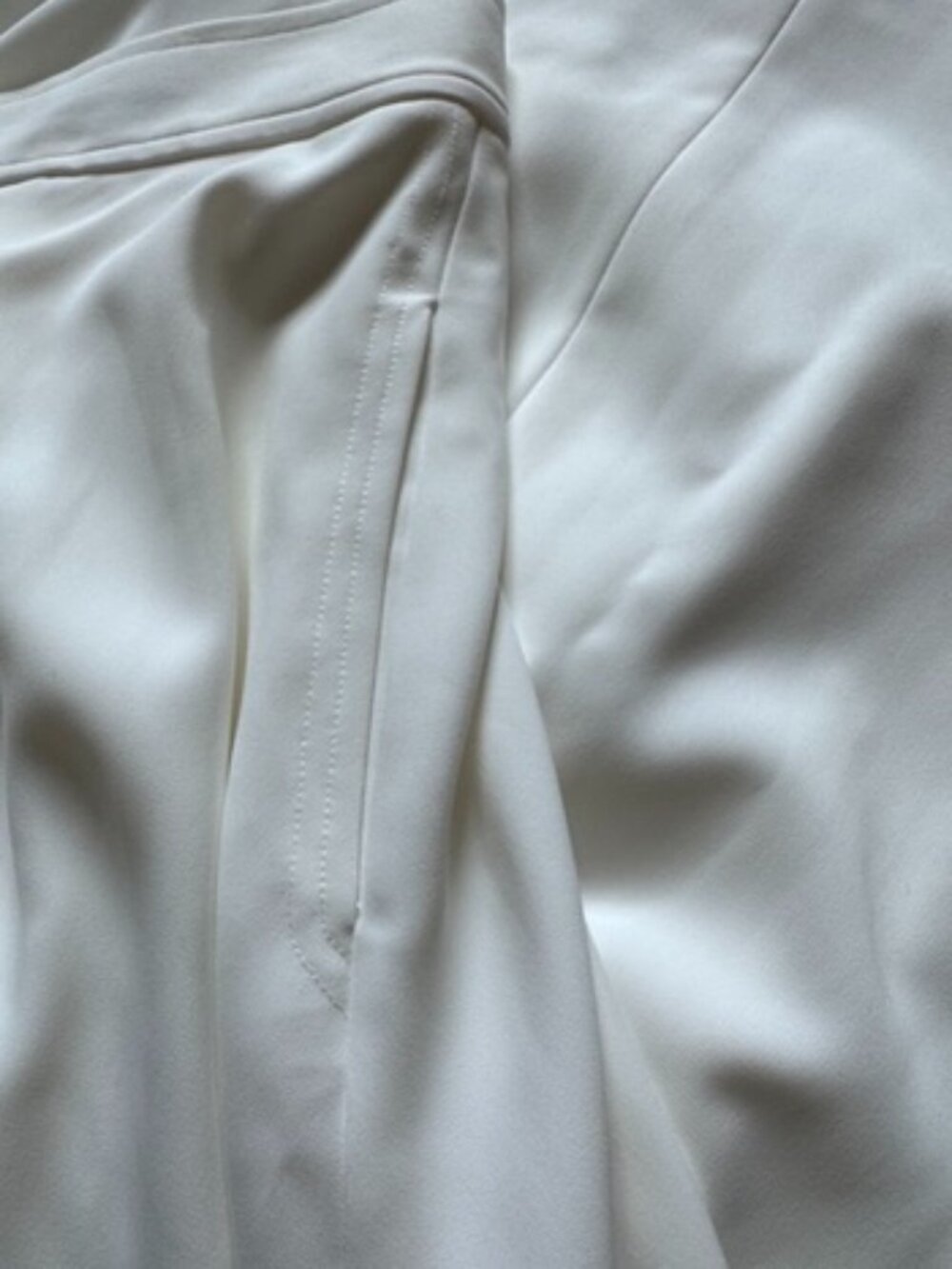Jay Godfrey Ivory/Light White A-Line High-Waisted Maxi Skirt, Fully Lined - Picture 11 of 12